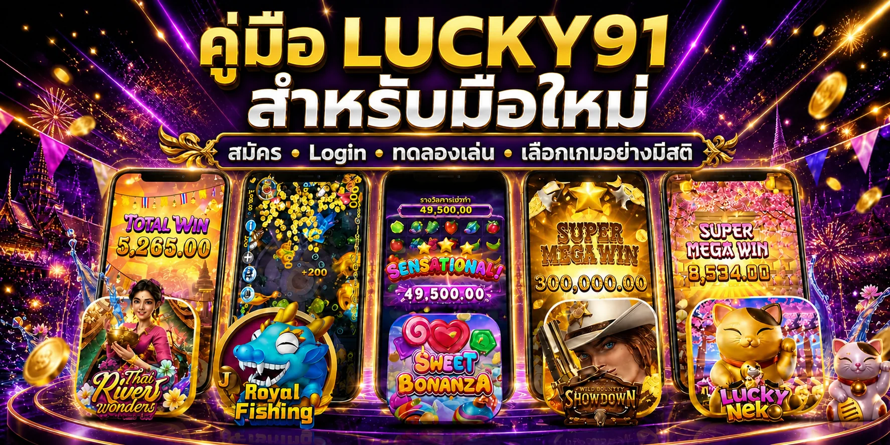 LUCKY91 คู่มือมือใหม่ สมัคร Login ทดลองเล่นปลอดภัย